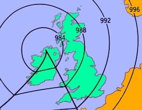 Fronts and isobars